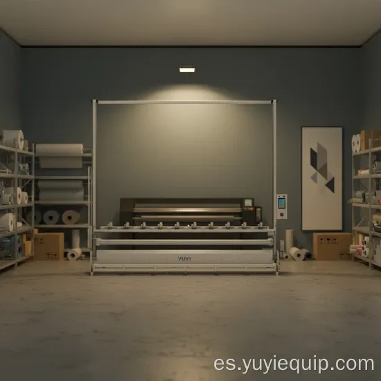 Máquina cortadora automática de polipasto de cortina Yuyi de 1,2 kW, controlada por PLC, tamaño efectivo de 3,2 m, 220 V, personalizable, garantía de 1 año