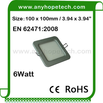 Fast delivery high brightness 100mm *100mm 6W office ceiling light