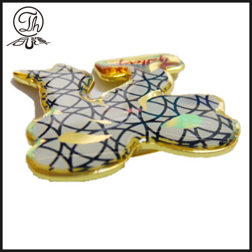 Printing Ribbon pin badge design making