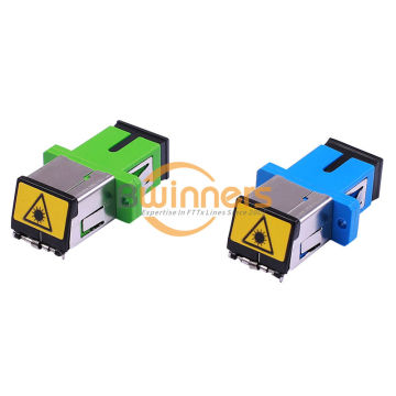 SC / APC UPC SX SM avec obturation extérieure amovible avec coupleur de connecteur optique à bride
