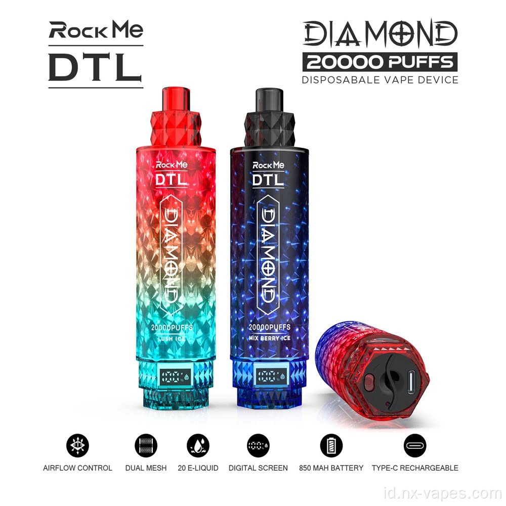 Rock Me Diamond 20000 Puffs Disposable Vape Wholesale