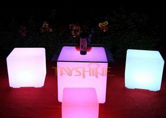 Durable PE Rechargeable LED Light Furniture Illuminated Cub