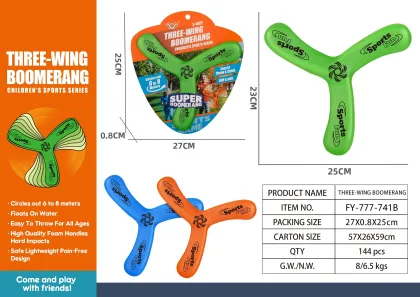 Safe and Fun: Dart Board Launcher and EVA Foam Boomerang Flying Discs for Stress Relief and Outdoor Games
