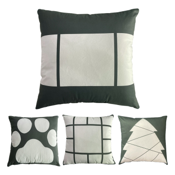Subbank Wholesale 40x40cm Heat Transfer Black and White Plush Pillowcase