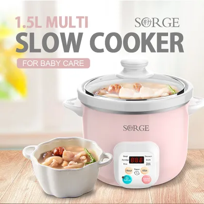 1.5 L Electric Crock Pot Multi-Function Slow Cooker