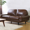 Chesterfield Leer Gestoffeerde Loveseat Armleuning Sofa