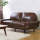 Chesterfield Leather Upholstered Loveseat Armrest Sofa