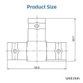 BNC Dişi - Dişi T şekli Adaptörü