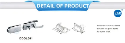 Stainless Steel Handle Door Lock for Glass Door