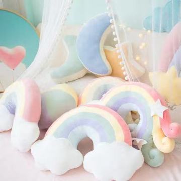 Kawaii Rainbow Massage Neck Pillow & Throw Pillows: Perfect for Home & Travel Decor