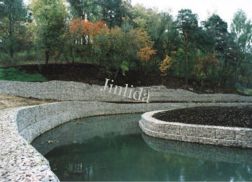 Galvanised Steel Mesh Gabion Basket ，lake Shore Protection Or Railway
