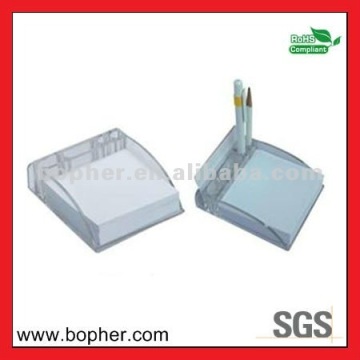 cheap plastic memo pad with pen holder