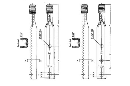 pole top pin specification