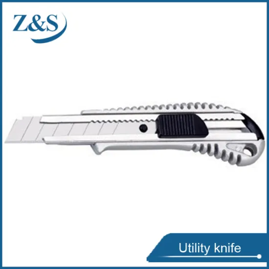 High quality snap off aluminum alloy utility knife with 18mm cutter blade