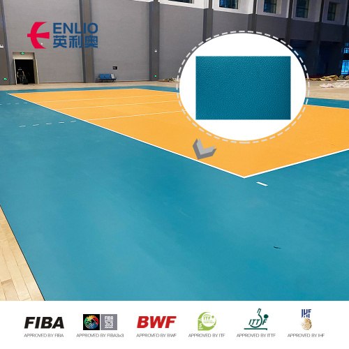 piso esportivo com aparência de madeira piso de vinil laminado de pvc para quadra de basquete coberta