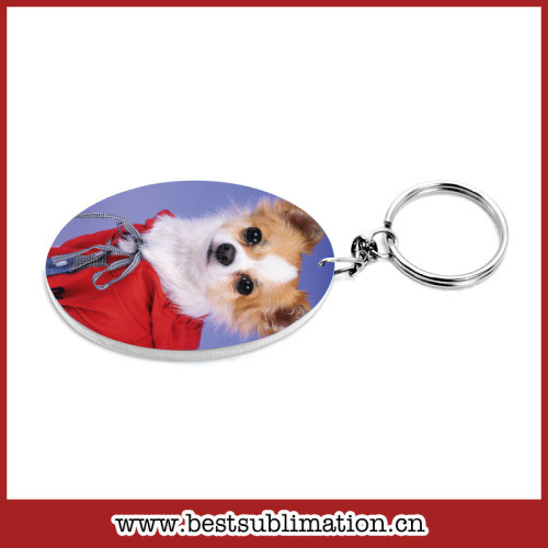 Bestsub 48*68mm Oval Plastic Printed Keychain (PYA68T)