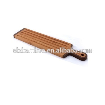longer bamboo bread cutting board with handle wholesale
