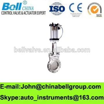 Knife Gate Valve Pneumatic / Pneumatic Carbon Steel DN50-1000 Gate Valve
