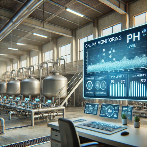Online monitoring of pH levels