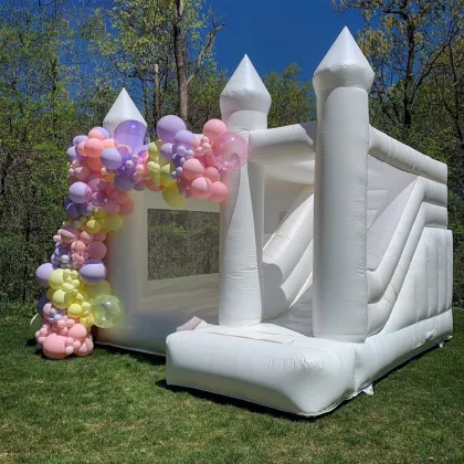 High Quality White Castle Bouncy Wedding Jumper Bounce House