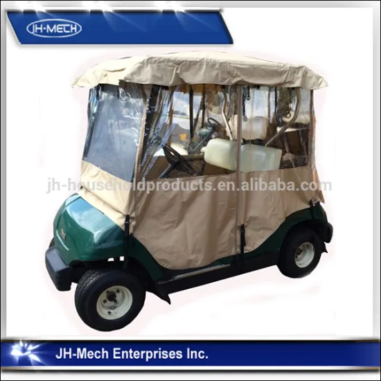 4 Passengers golf cart with rain cover (with 2 seater roof up to 58") 108Lx48Wx66"