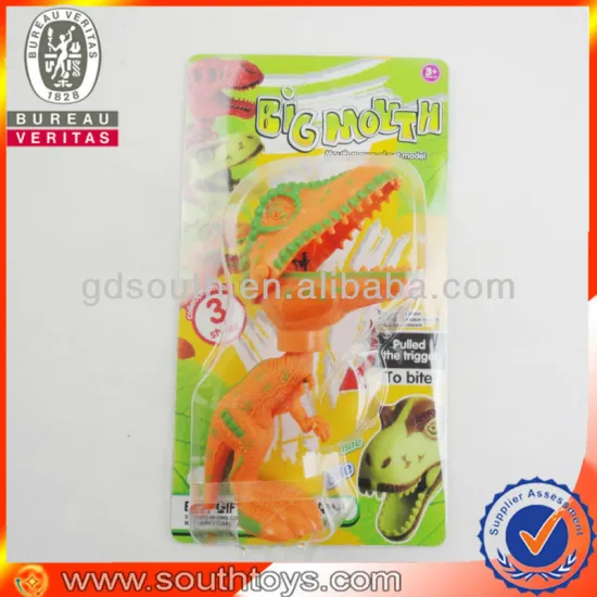 Plastic dinosaur toys open mouth toy