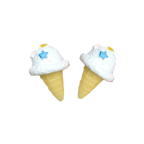 Popolare 3D Kawaii Cute Food Resin Cabochon Sweet Ice Cream Cono Embelishment Craft per la creazione di gioielli