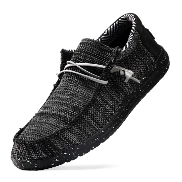 Trendy Casual Walking Shoes for Men with Custom Logo Canvas Loafers