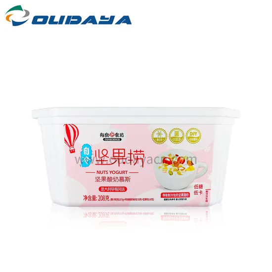 IML food packaging pp plastic box for biscuits butter ice cream