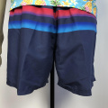 Men's dark blue strappy board loose shorts