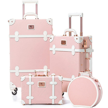 Factory Direct Retro Suitcase Luggage - 13/20/26 Inch Trolley Case for Women