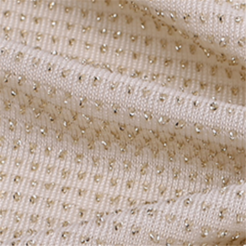 Breathable White Wire Jacquard Spandex Knitted Fabric