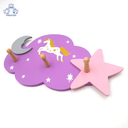 Kids Gifts wood wall mounted Cloud Coat Hook