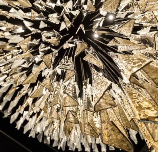 Large crystal chandelier for interior decoration