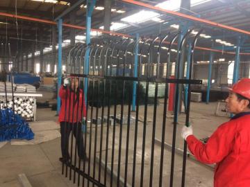 6 'Tall 8' Width Iron Fence With Arms