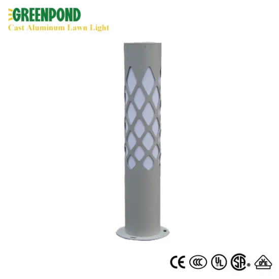 Classic Rhombus Patterned Cast Aluminum Lawn Lamp