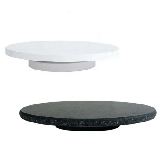 Marble Revolving Wedding Cake Display Stand for Birthday Party Cake Decorating Turntable