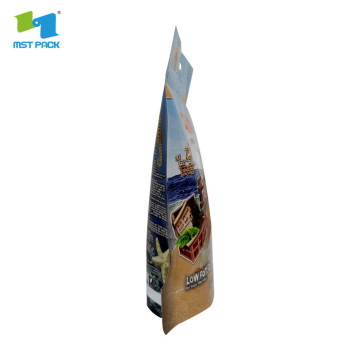 Kraft stand up pouched packaging with zipper