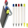 Highlighter Pen e Pencil Set com titular