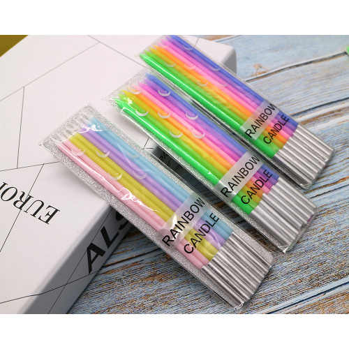 Spiral colored birthday candle