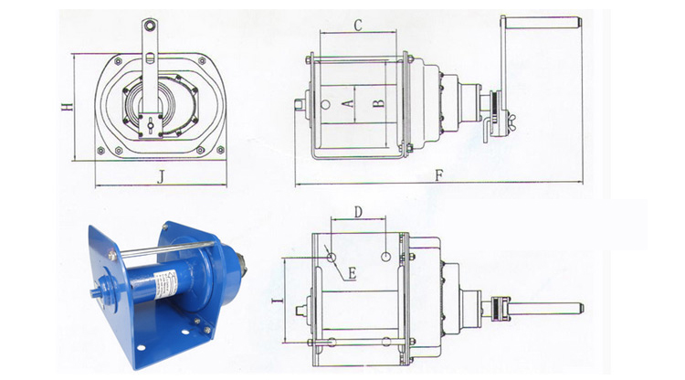 Portable Manual Hand Lifting Winch