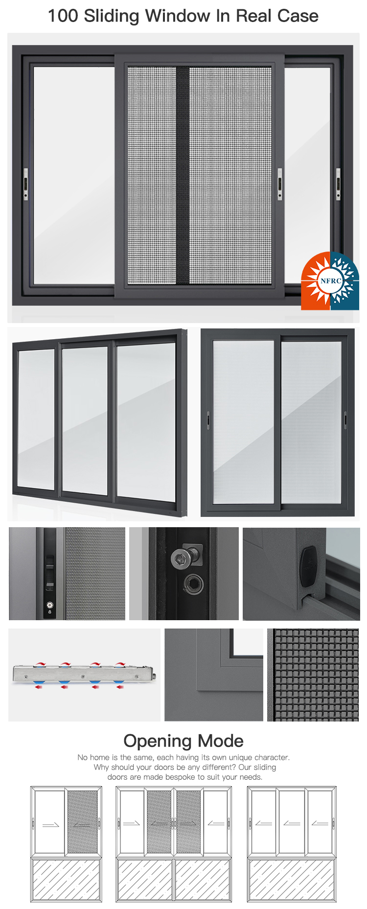 Aluminum Sliding Windows products