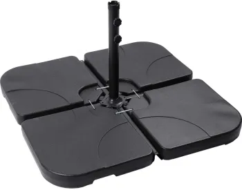 Wholesale Sturdy Resin Umbrella Bases - Heavy Duty Black Patio Cross Supports