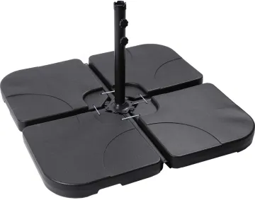 Wholesale Sturdy Resin Umbrella Bases - Heavy Duty Black Patio Cross Supports
