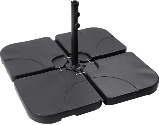 Wholesale Sturdy Resin Umbrella Bases - Heavy Duty Black Patio Cross Supports