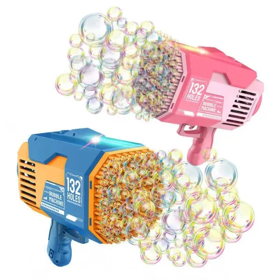 132 Holes Outdoor Gatling Shooter Bubble Gun Machine: A Vibrant and Entertaining Toy for Kids