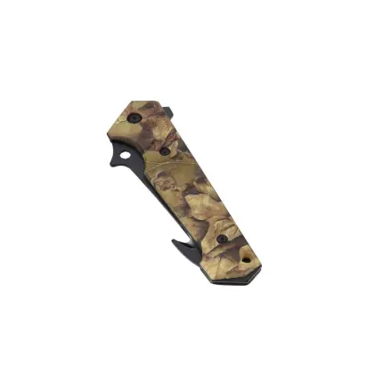 Camo coated outdoor survival tools folding knife