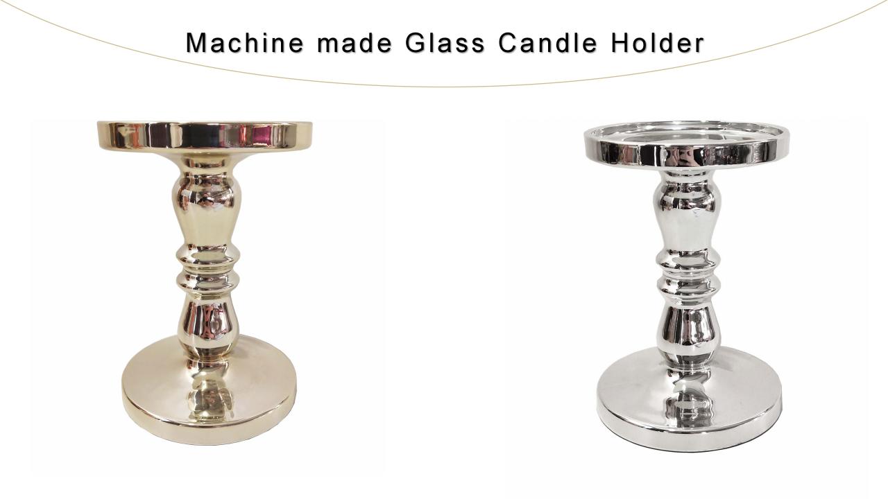 Machine Made Glass Candle Holder 03