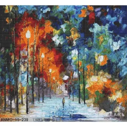 snow oil painting glass mosaic tiles