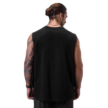 Men's Heavyweight Cotton Sleeveless Vest for Outdoor Fitness - European and American Style